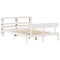 vidaXL Bed Frame without Mattress White 120x190 cm Small Double Solid Wood Pine