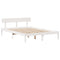 vidaXL Bed Frame without Mattress White 120x190 cm Small Double Solid Wood Pine