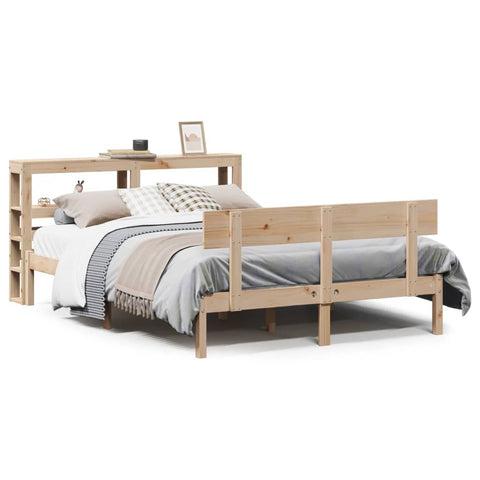vidaXL Bed Frame without Mattress 140x190 cm Solid Wood Pine