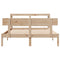 vidaXL Bed Frame without Mattress 140x190 cm Solid Wood Pine