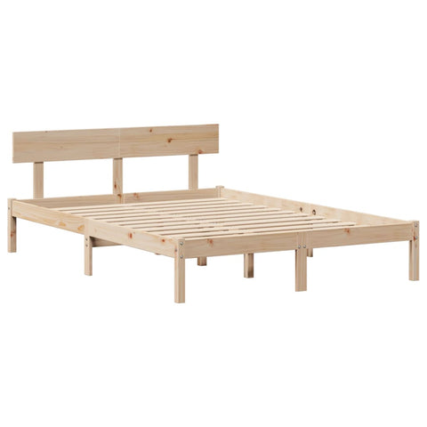 vidaXL Bed Frame without Mattress 140x190 cm Solid Wood Pine