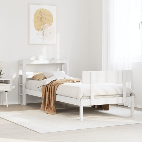 vidaXL Bed Frame without Mattress White 90x200 cm Solid Wood Pine