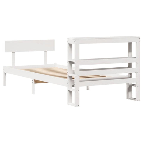 vidaXL Bed Frame without Mattress White 90x200 cm Solid Wood Pine