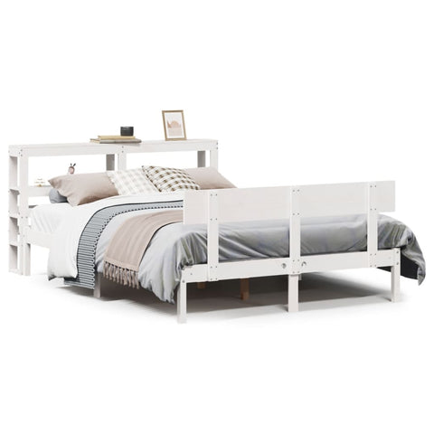 vidaXL Bed Frame without Mattress White 120x200 cm Solid Wood Pine