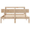 vidaXL Bed Frame without Mattress 140x200 cm Solid Wood Pine