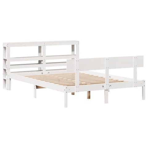 vidaXL Bed Frame without Mattress White 160x200 cm Solid Wood Pine