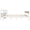 vidaXL Bed Frame without Mattress White 180x200 cm Super King Solid Wood Pine