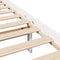 vidaXL Bed Frame without Mattress White 180x200 cm Super King Solid Wood Pine