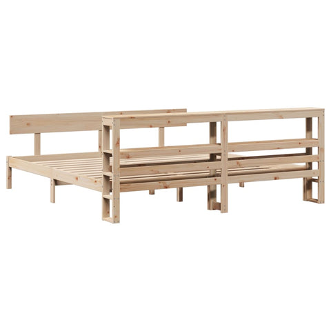 vidaXL Bed Frame without Mattress 200x200 cm Solid Wood Pine