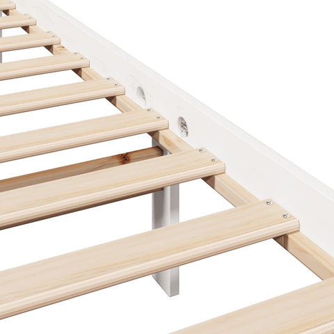 vidaXL Bed Frame without Mattress White 200x200 cm Solid Wood Pine