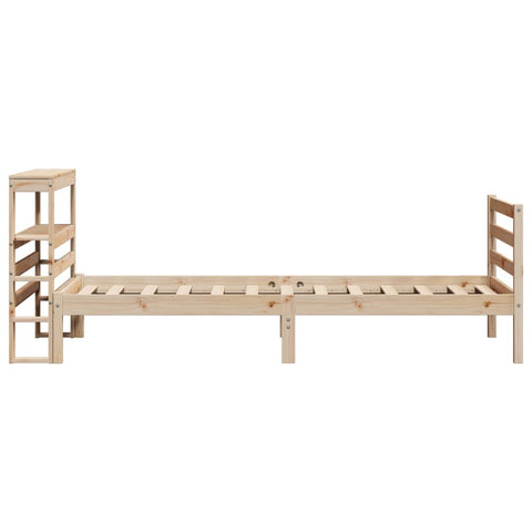 vidaXL Bed Frame without Mattress 75x190 cm Small Single Solid Wood Pine