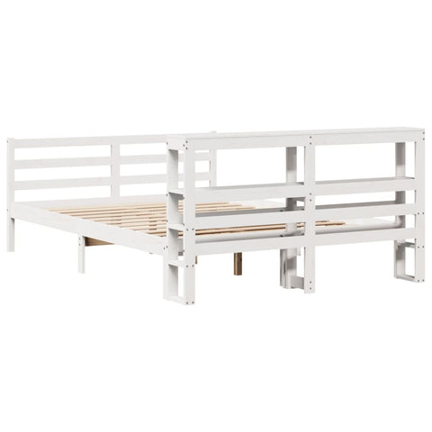 vidaXL Bed Frame without Mattress White 160x200 cm Solid Wood Pine