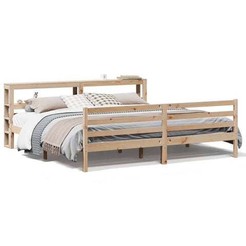 vidaXL Bed Frame without Mattress 180x200 cm Super King Solid Wood Pine