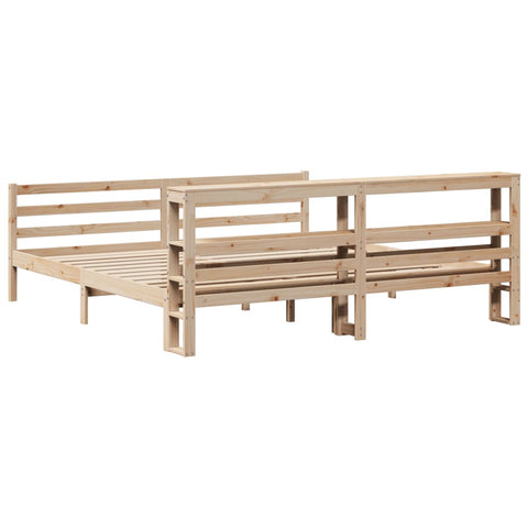 vidaXL Bed Frame without Mattress 180x200 cm Super King Solid Wood Pine