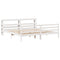 vidaXL Bed Frame without Mattress White 180x200 cm Super King Solid Wood Pine