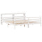 vidaXL Bed Frame without Mattress White 200x200 cm Solid Wood Pine