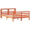 vidaXL Bed Frame without Mattress Wax Brown 160x200 cm Solid Wood Pine