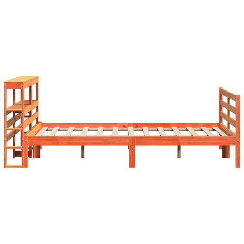 vidaXL Bed Frame without Mattress Wax Brown 160x200 cm Solid Wood Pine