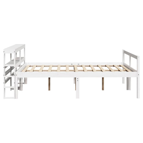 vidaXL Senior Bed with Headboard without Mattress White 150x200 cm King Size