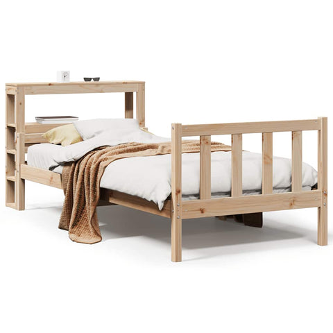 vidaXL Bed Frame without Mattress 90x190 cm Single Solid Wood Pine