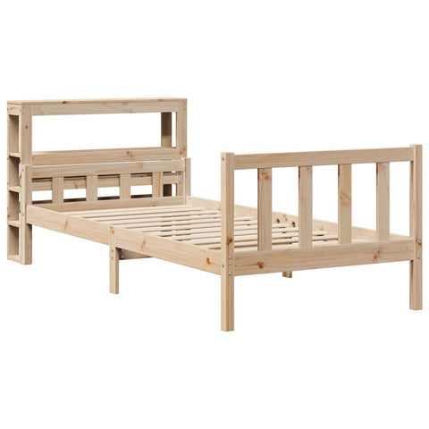 vidaXL Bed Frame without Mattress 90x190 cm Single Solid Wood Pine
