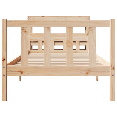 vidaXL Bed Frame without Mattress 90x190 cm Single Solid Wood Pine