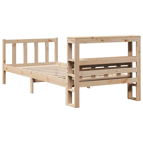 vidaXL Bed Frame without Mattress 90x190 cm Single Solid Wood Pine