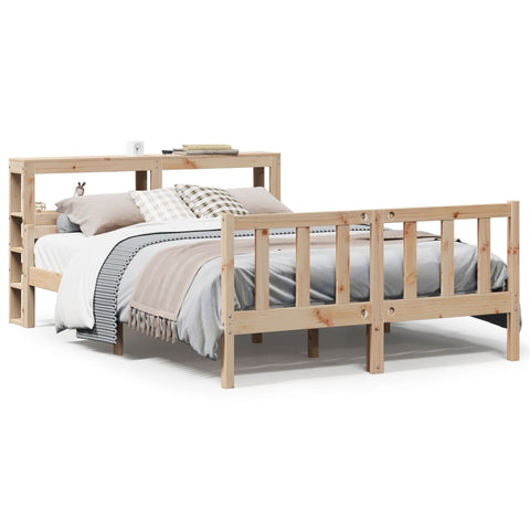 vidaXL Bed Frame without Mattress 120x190 cm Small Double Solid Wood Pine