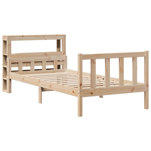 vidaXL Bed Frame without Mattress 100x200 cm Solid Wood Pine