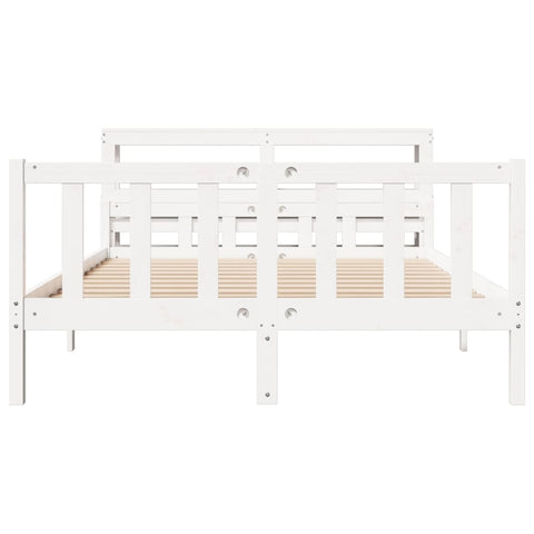 vidaXL Bed Frame without Mattress White 160x200 cm Solid Wood Pine