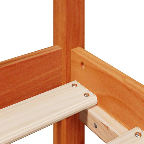 vidaXL Bed Frame with Headboard without Mattress Wax Brown 160x200 cm