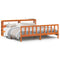 vidaXL Bed Frame with Headboard without Mattress Wax Brown 180x200 cm Super King