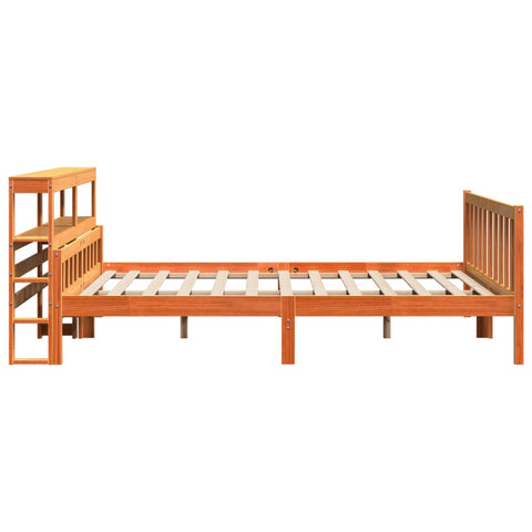vidaXL Bed Frame with Headboard without Mattress Wax Brown 180x200 cm Super King