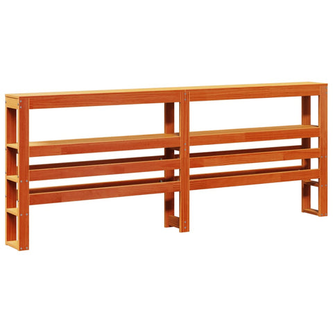 vidaXL Bed Frame with Headboard without Mattress Wax Brown 180x200 cm Super King