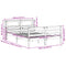 vidaXL Bed Frame with Headboard without Mattress 140x190 cm