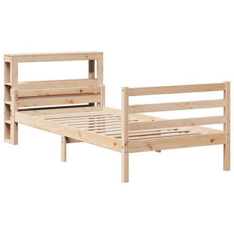 vidaXL Bed Frame with Headboard without Mattress 90x200 cm