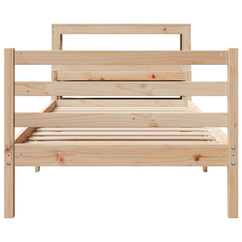 vidaXL Bed Frame with Headboard without Mattress 90x200 cm