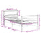 vidaXL Bed Frame with Headboard without Mattress 90x200 cm