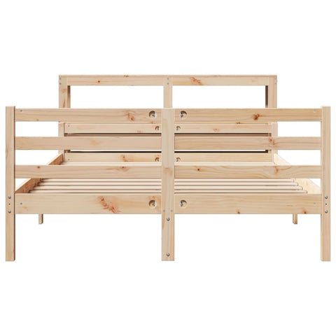 vidaXL Bed Frame with Headboard without Mattress 140x200 cm