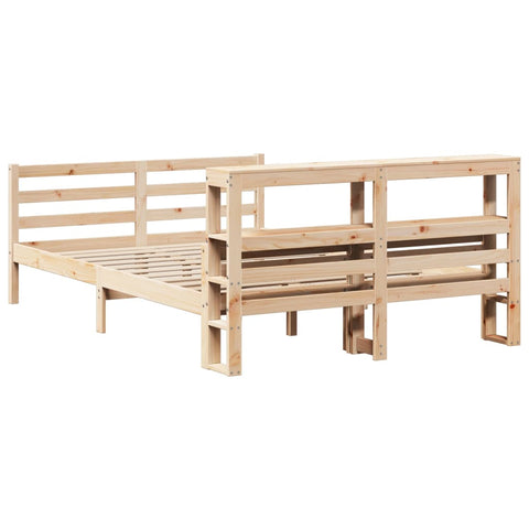 vidaXL Bed Frame with Headboard without Mattress 140x200 cm