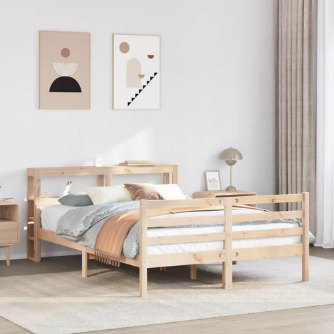 vidaXL Bed Frame with Headboard without Mattress 150x200 cm King Size