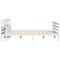 vidaXL Bed Frame with Headboard without Mattress White 150x200 cm King Size