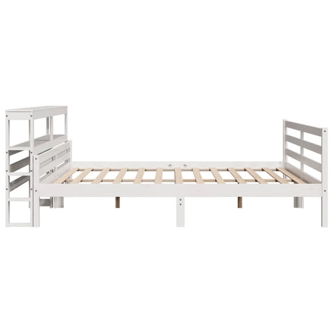 vidaXL Bed Frame with Headboard without Mattress White 180x200 cm Super King