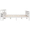 vidaXL Bed Frame with Headboard without Mattress White 180x200 cm Super King