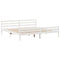 vidaXL Bed Frame with Headboard without Mattress White 180x200 cm Super King