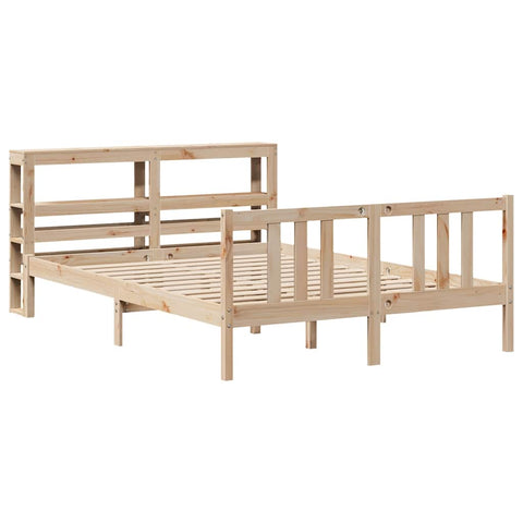 vidaXL Bed Frame with Headboard without Mattress 120x200 cm
