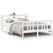 vidaXL Bed Frame with Headboard without Mattress White 140x200 cm