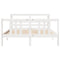 vidaXL Bed Frame with Headboard without Mattress White 140x200 cm