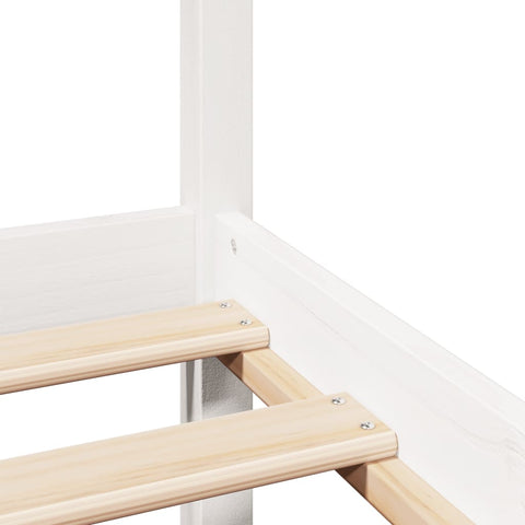 vidaXL Bed Frame with Headboard without Mattress White 140x200 cm