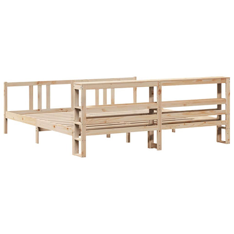 vidaXL Bed Frame with Headboard without Mattress 180x200 cm Super King